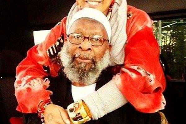 Sekou with his wife.